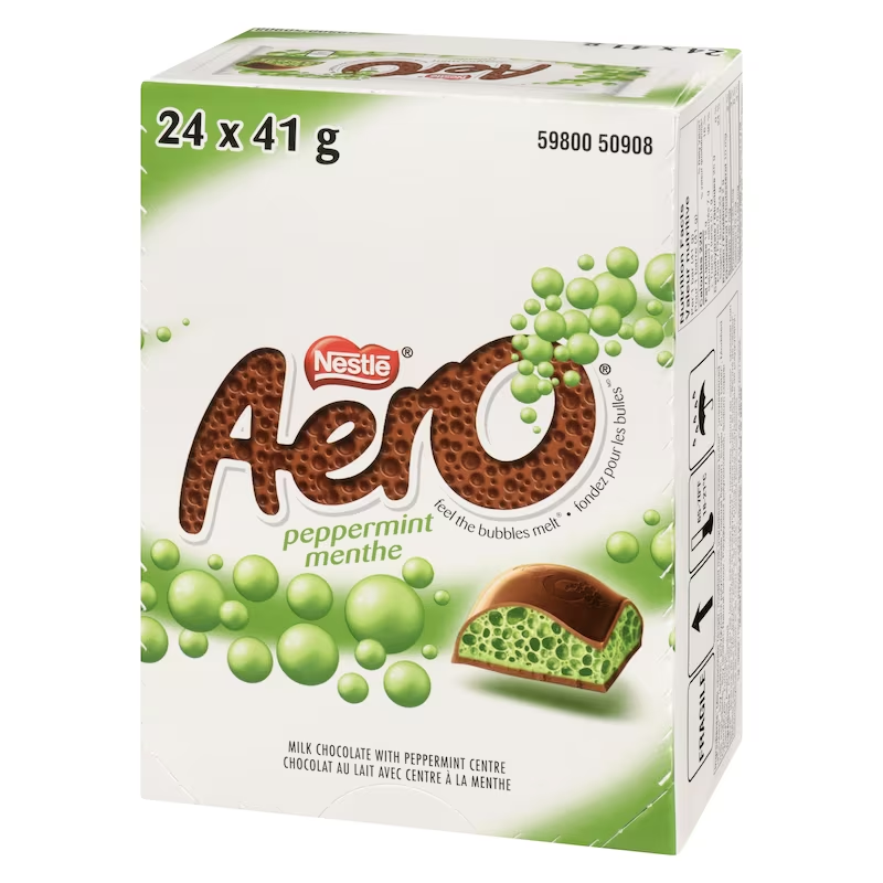AERO Peppermint Chocolate Bar Full Size 41g x 24ct Box