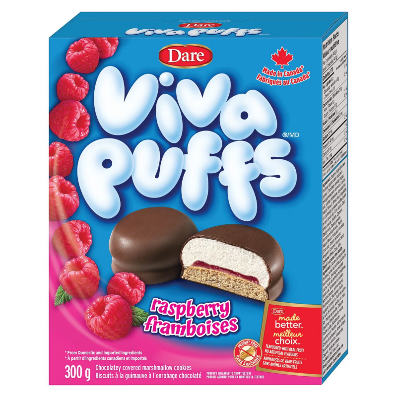 Dare Viva Puffs Raspberry Cookies 300g