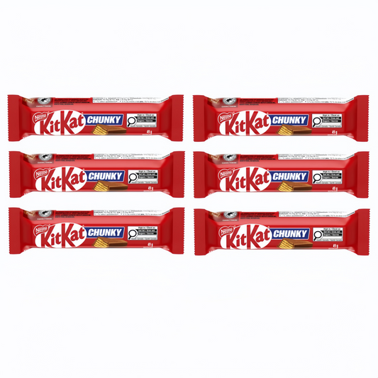 KitKat Chunky Milk Chocolate Bar 49g packaging, showing the thick wafer chocolate bar