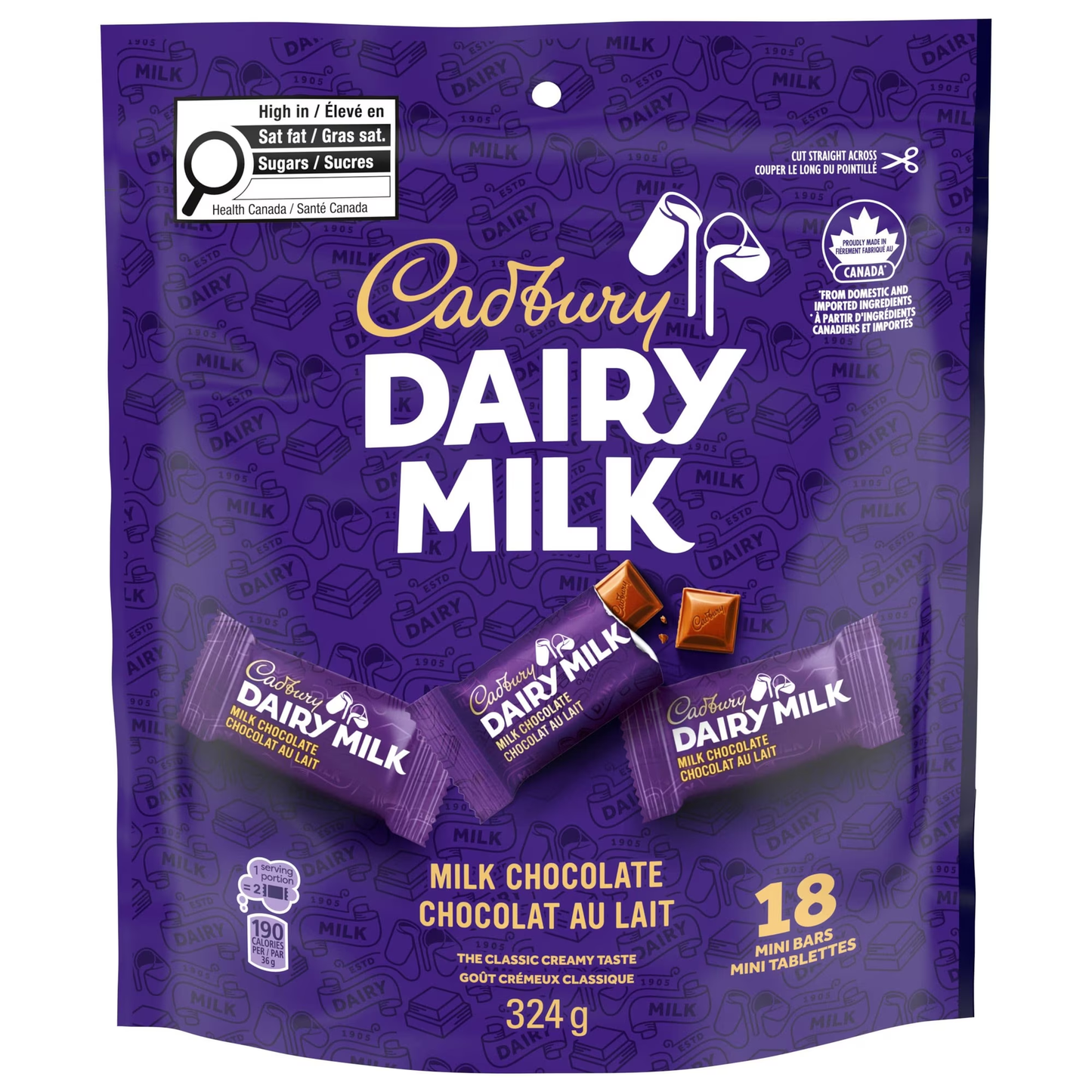 Cadbury Dairy Milk Mini Bars 18ct Bag
