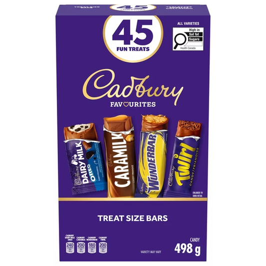 Assorted Treat Size Chocolate Candy Variety Pack 45 Count 498g