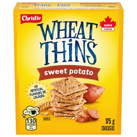 Wheat Thins Sweet Potato Crackers 175g baked with wheat and sweet potato