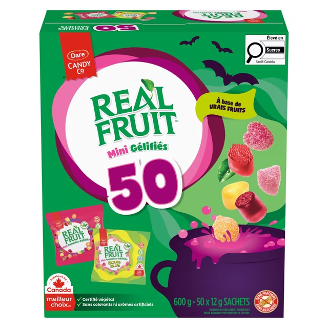 Dare REALFRUIT Minis Gummies 600g 50 pack plant-based fruit gummies