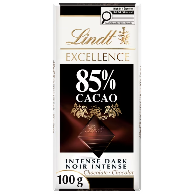 Lindt EXCELLENCE 85% Cacao Intense Dark Chocolate Bar 100g