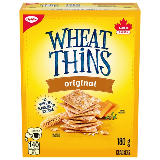 Wheat Thins Original Crackers 180g crispy wheat crackers