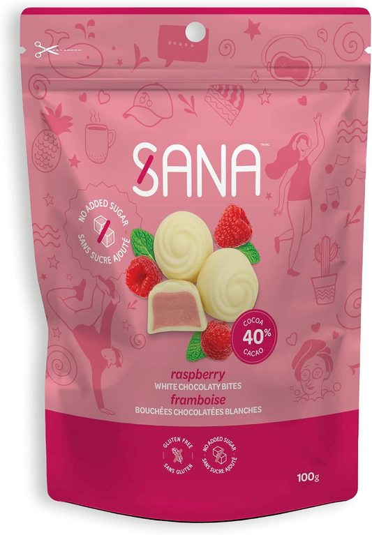 Raspberry White Chocolate Bites 100g