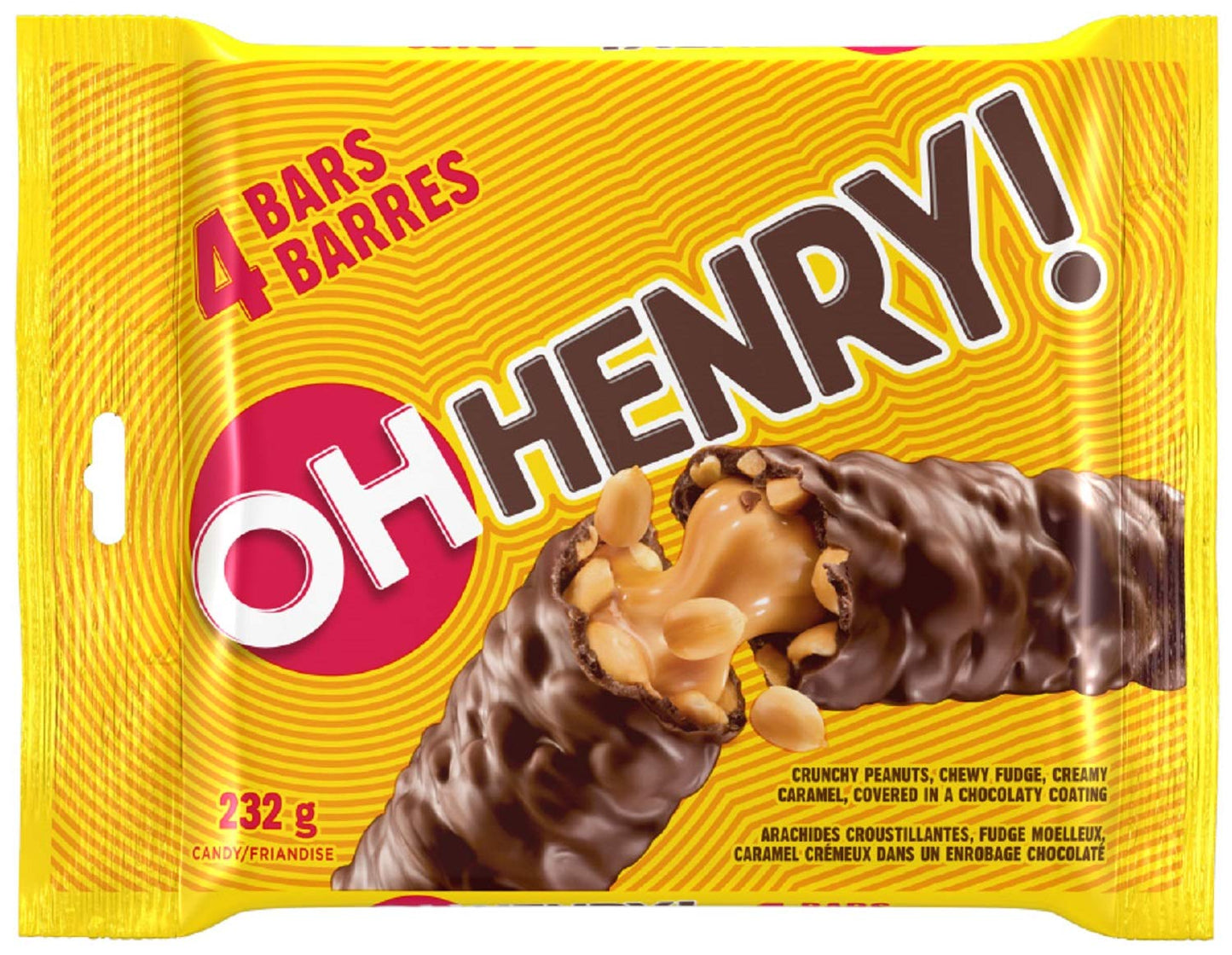 OH Henry! Chocolate Candy Bars Full Size 58g x 4ct