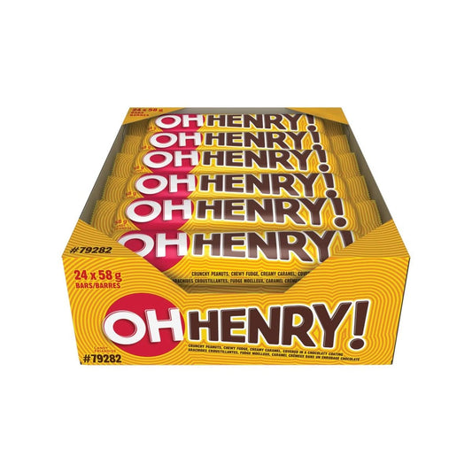 OH HENRY! Chocolatey Candy Bars Full Size 58g x 24ct Box