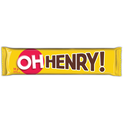 OH HENRY! Chocolatey Candy Bars Full Size 58g x 24ct Box