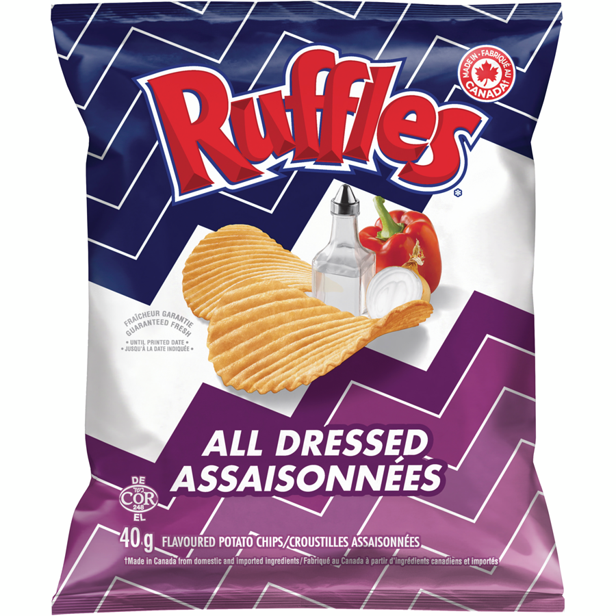 Ruffles All Dressed Potato Chips Minis 40g x 20ct
