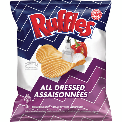 Ruffles All Dressed Potato Chips Minis 40g x 20ct